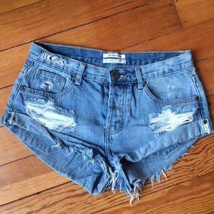 One X One Teaspoon Bandit Jean Shorts
